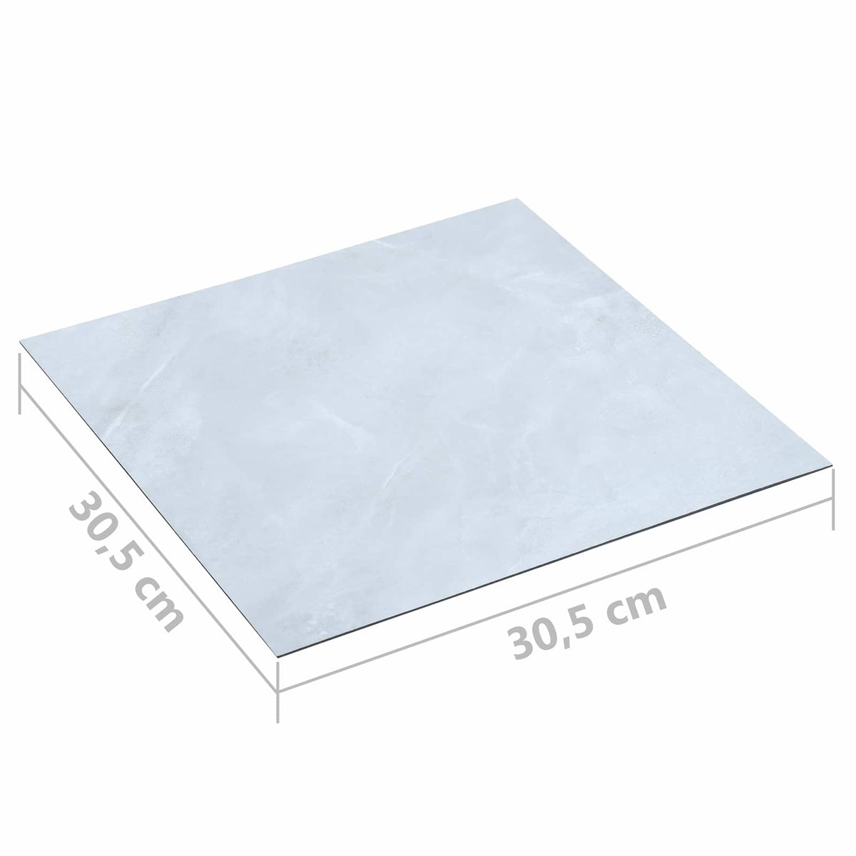 Gulvplanker Hvid 5,11 m² 55 stk. PVC