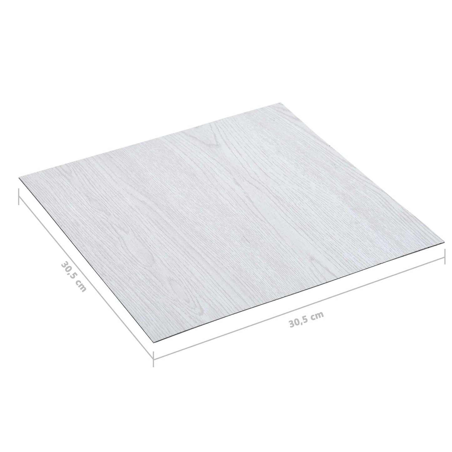 Gulvplanker Hvidt træ 5,11 m² 55 stk. PVC