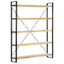 bogreol med 5 hylder 140x30x180 cm massivt mangotræ