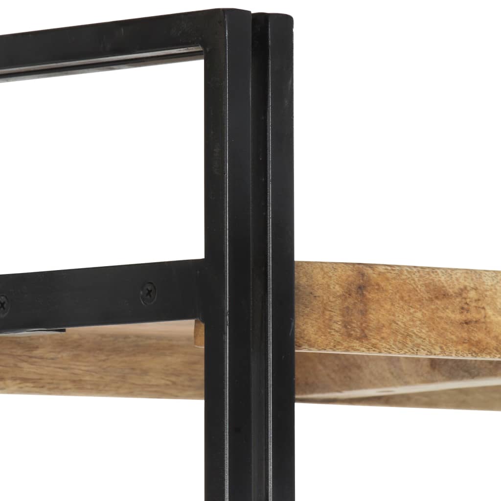 bogreol med 5 hylder 140x30x180 cm massivt mangotræ