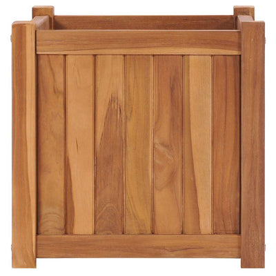 hævet plantekasse 40x40x40 cm massivt teaktræ