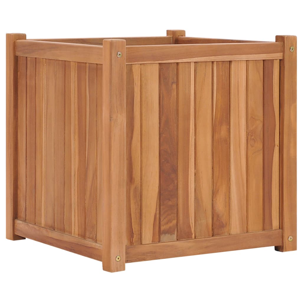 hævet plantekasse 50x50x50 cm massivt teaktræ