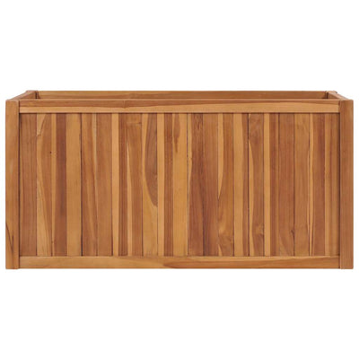 hævet plantekasse 100x50x50 cm massivt teaktræ