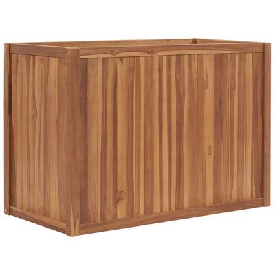 hævet plantekasse 100x50x70 cm massivt teaktræ