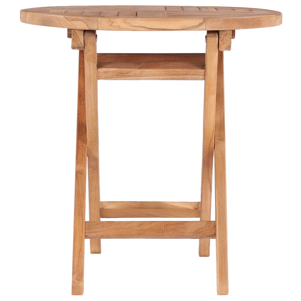 foldbart havebord 45 cm massivt teaktræ
