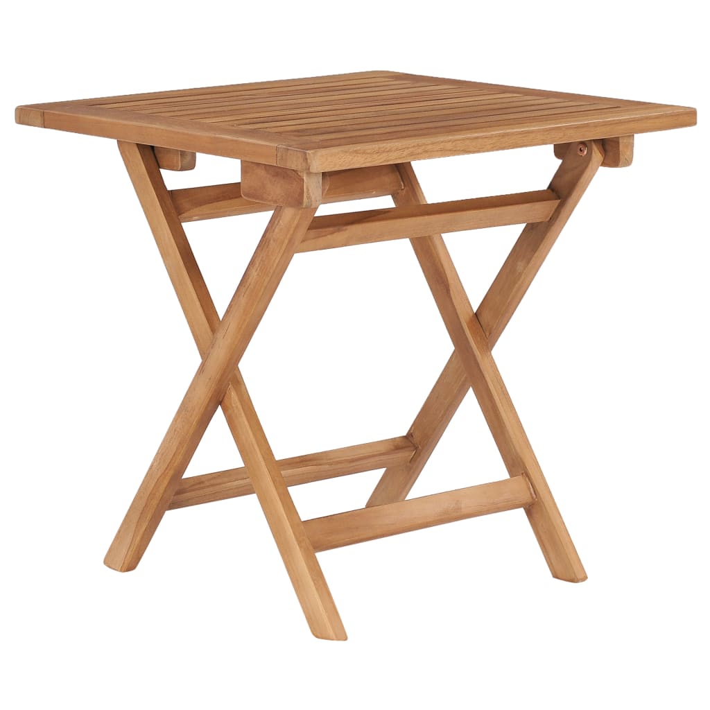 foldbart havebord 45x45x45 cm massivt teaktræ