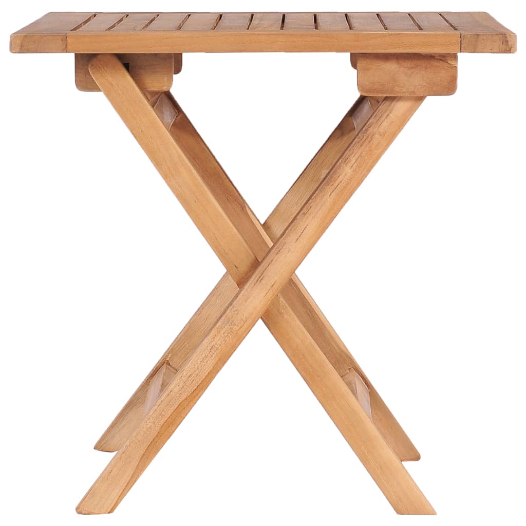 foldbart havebord 45x45x45 cm massivt teaktræ