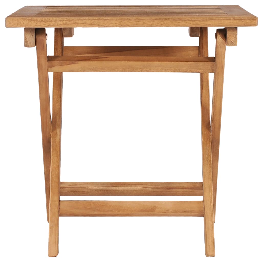 foldbart havebord 45x45x45 cm massivt teaktræ
