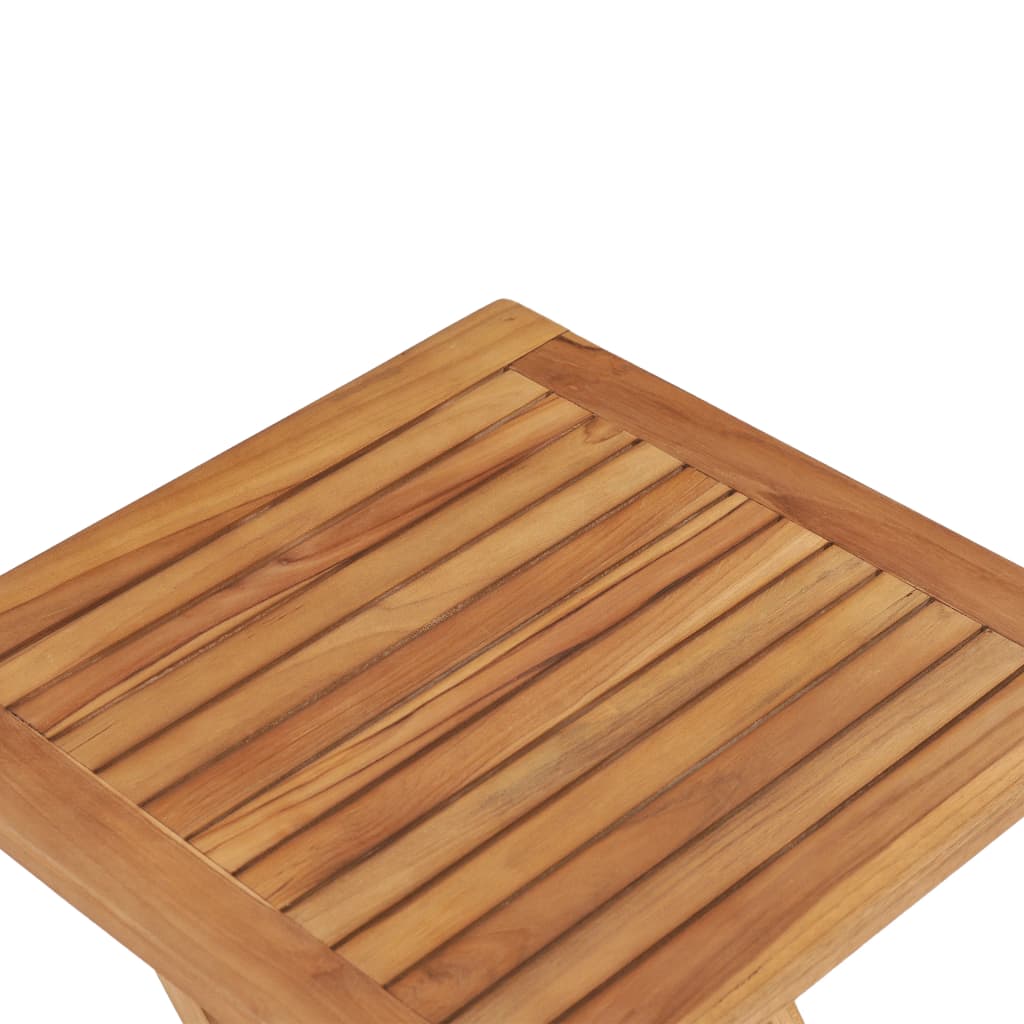 foldbart havebord 45x45x45 cm massivt teaktræ