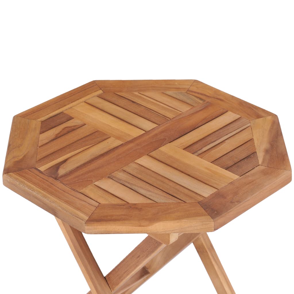 foldbart havebord 45x45x45 cm massivt teaktræ