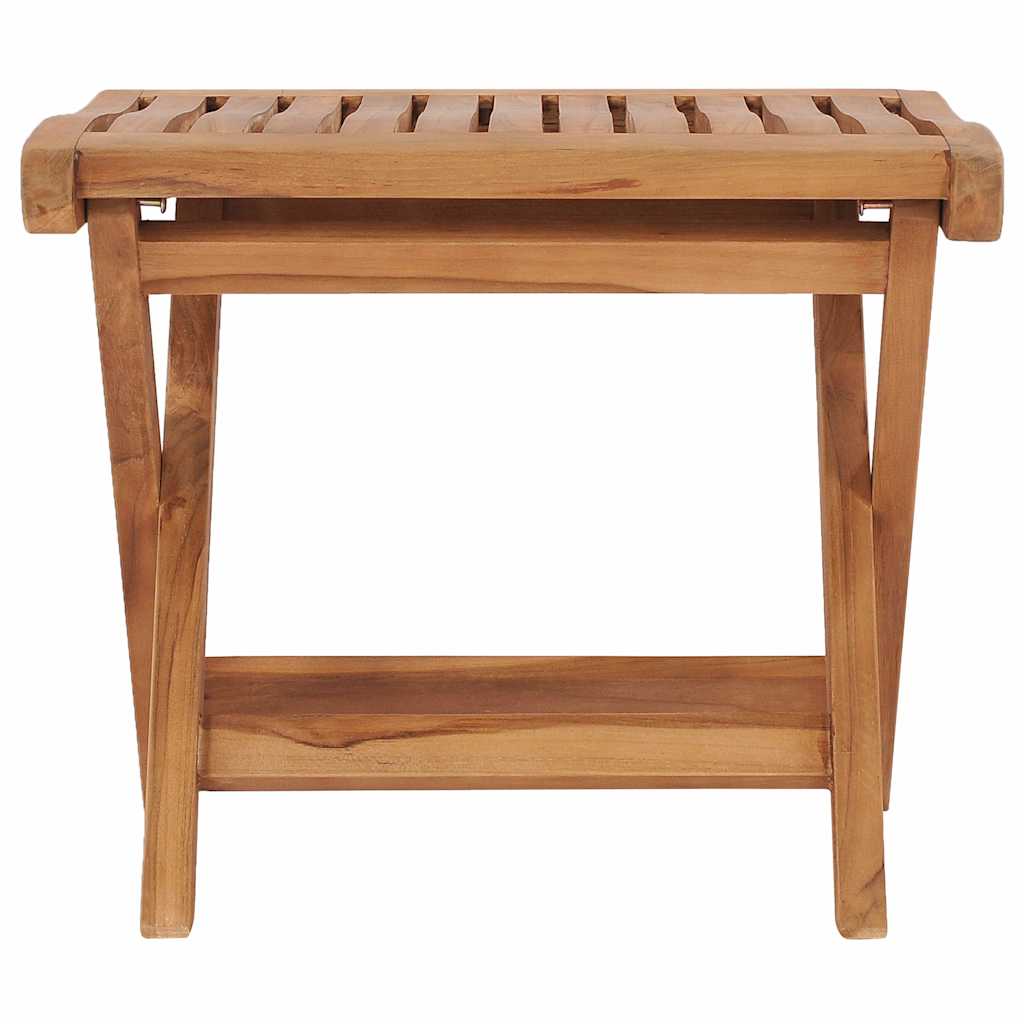 foldbar fodskammel 46,5x49x41,5 cm massivt teaktræ