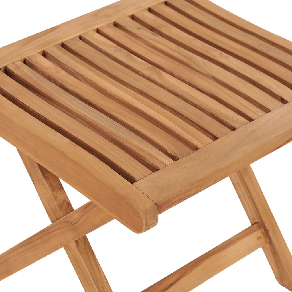 foldbar fodskammel 46,5x49x41,5 cm massivt teaktræ
