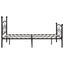 sengestel med lamelbund 160 x 200 cm metal sort