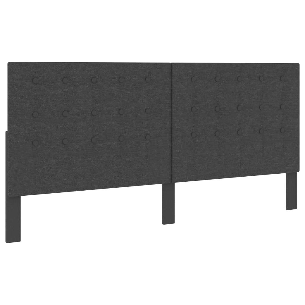 sengegavl med mønster 200x200 cm stof mørkegrå