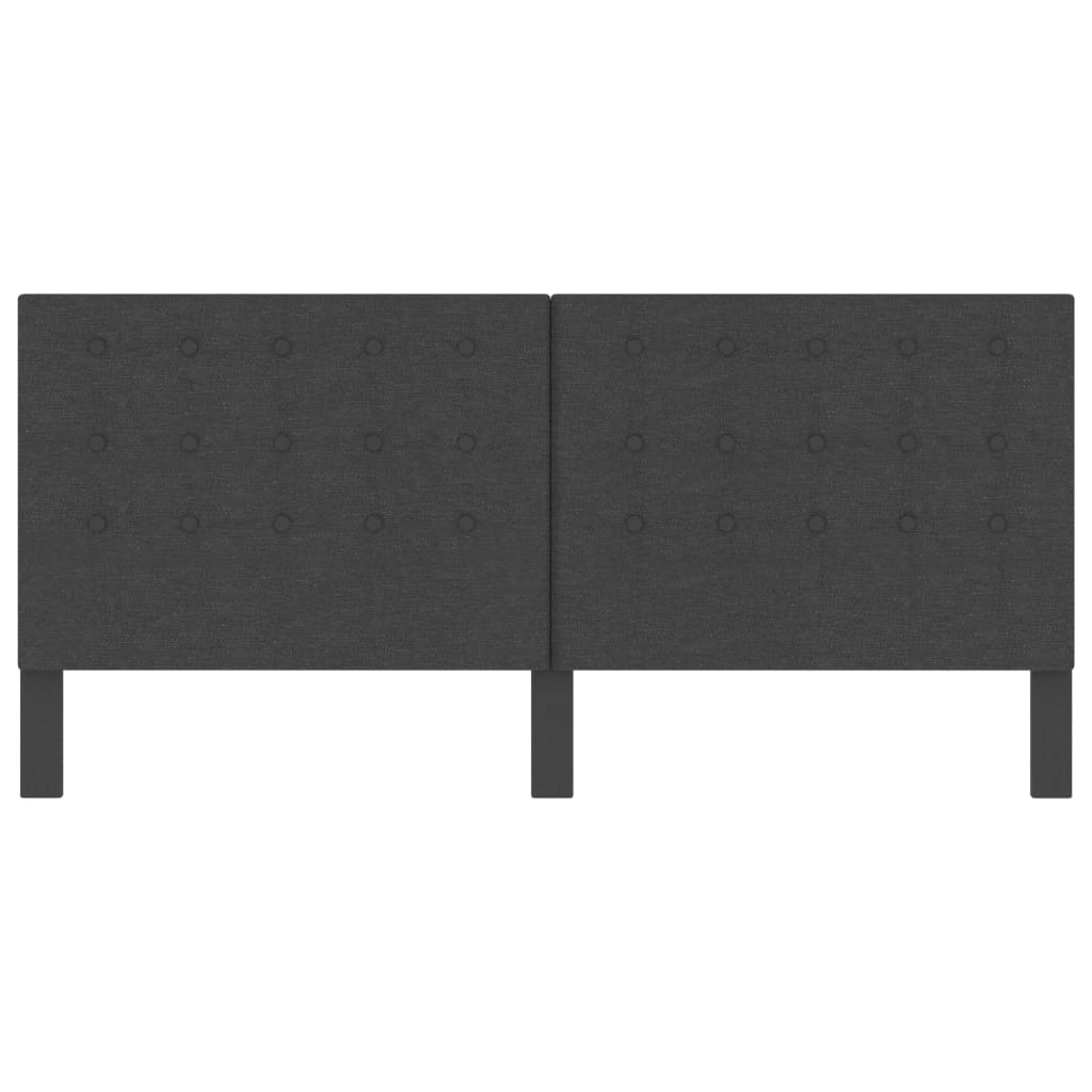 sengegavl med mønster 200x200 cm stof mørkegrå