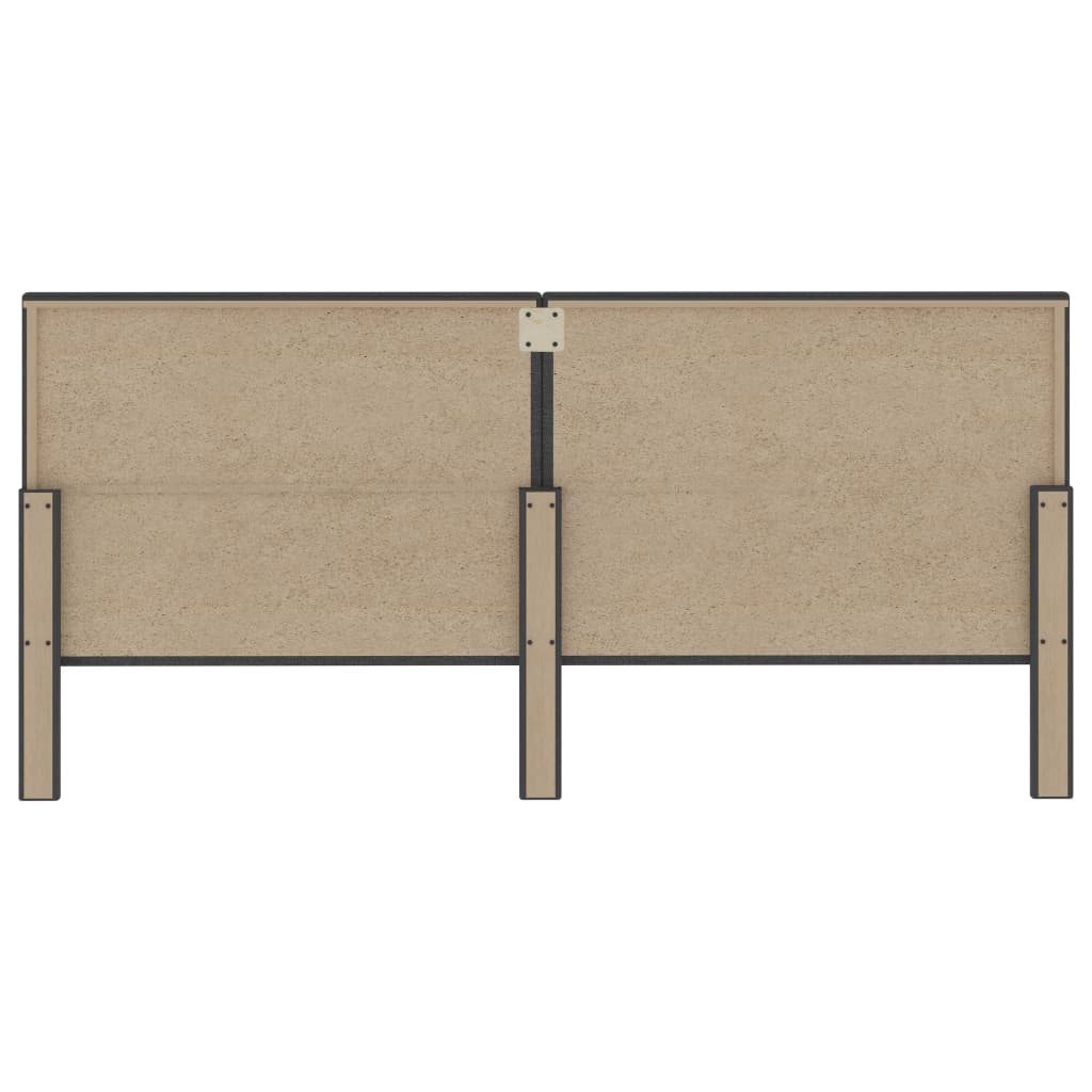 sengegavl med mønster 200x200 cm stof mørkegrå