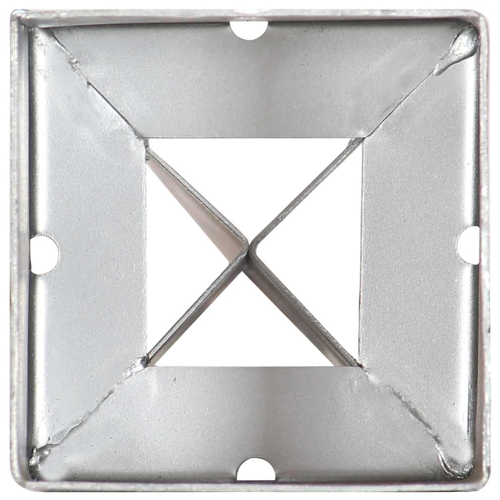 jordpløkker 6 stk. 9 x 9 x 90 cm galvaniseret stål sølvfarvet