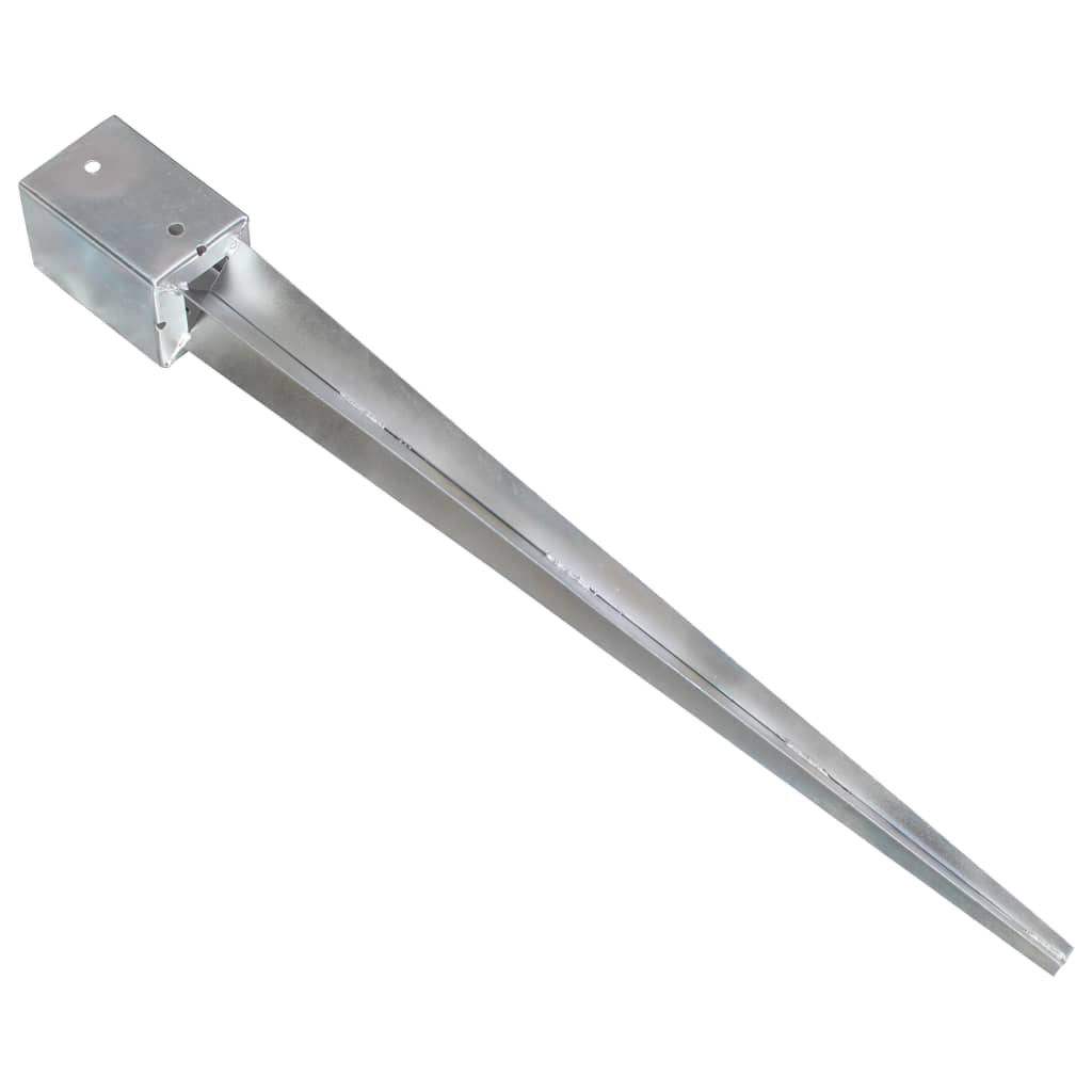 jordpløkker 12 stk. 9 x 9 x 90 cm galvaniseret stål sølvfarvet