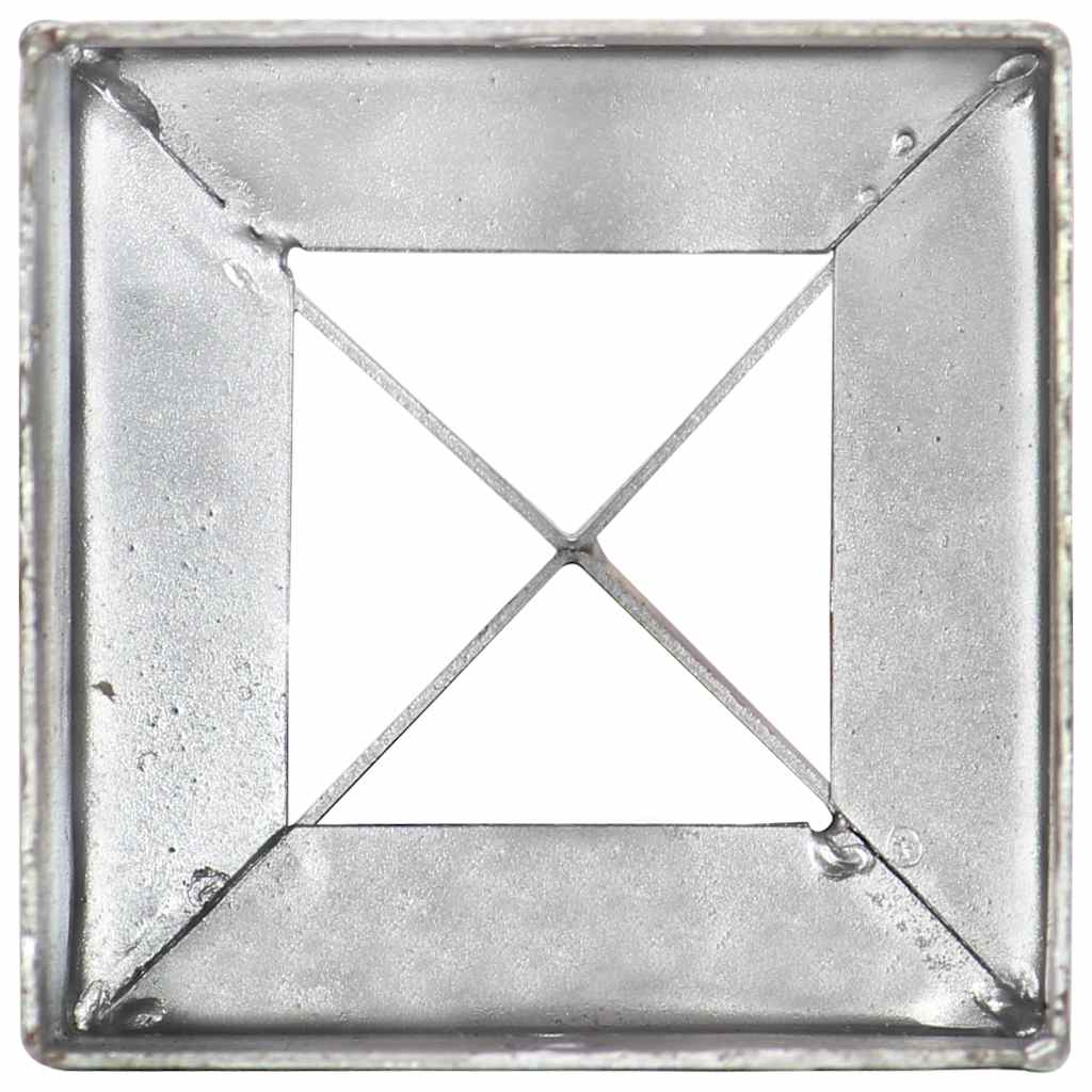 jordpløkker 6 stk. 10 x 10 x 76 cm galvaniseret stål sølvfarvet