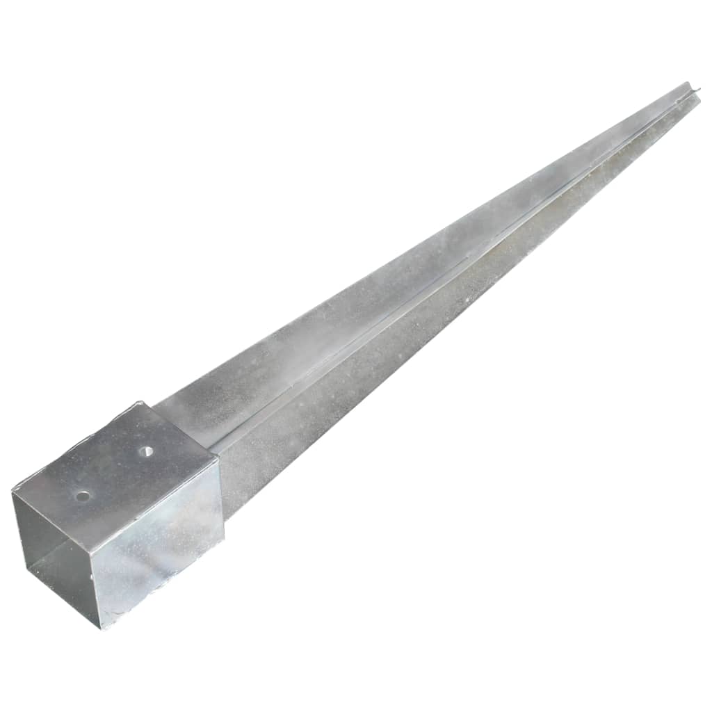 jordpløkker 12 stk. 10 x 10 x 91 cm galvaniseret stål sølvfarvet