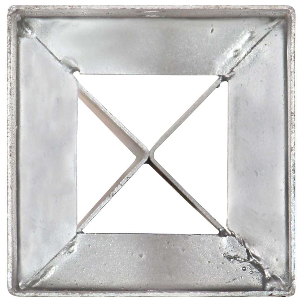 jordpløkker 12 stk. 10 x 10 x 91 cm galvaniseret stål sølvfarvet