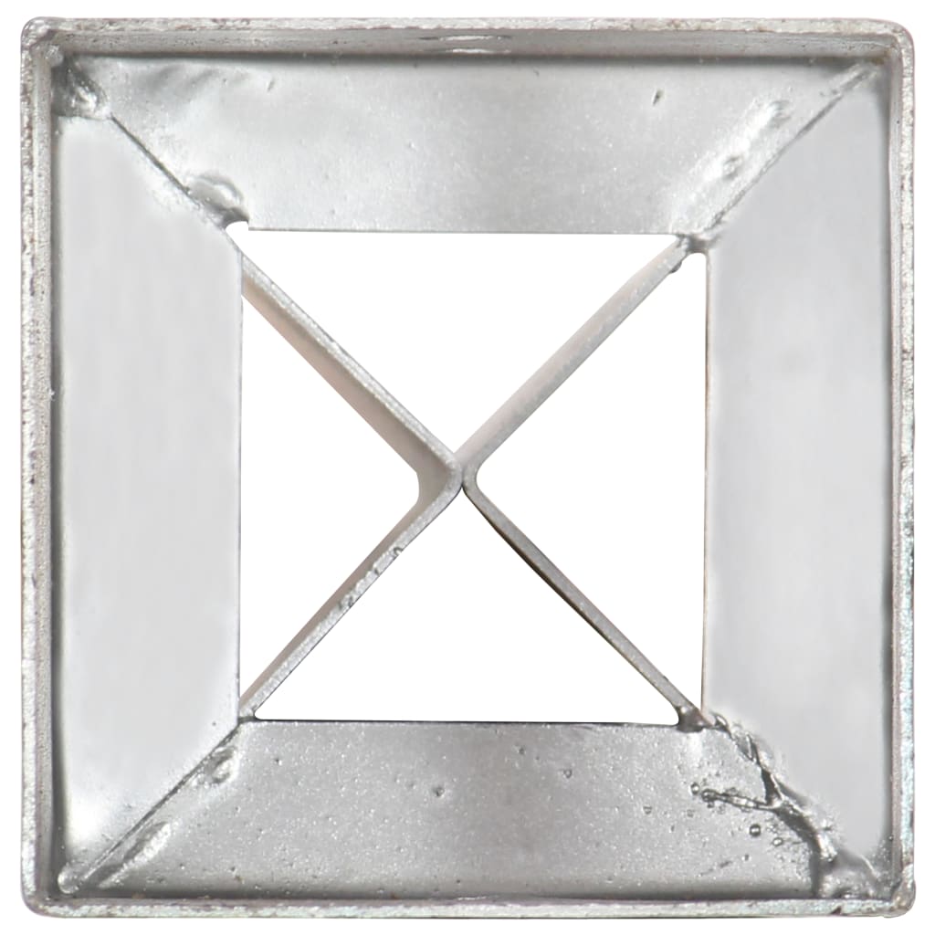 jordpløkker 6 stk. 12 x 12 x 89 cm galvaniseret stål sølvfarvet