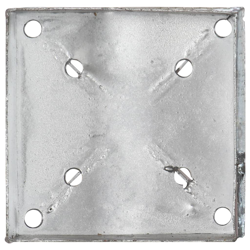 jordpløkker 2 stk. 14 x 14 x 91 cm galvaniseret stål sølvfarvet