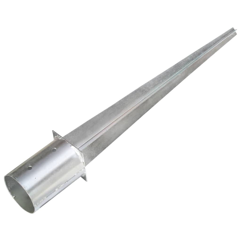 jordpløkker 2 stk. 10 x 76 cm galvaniseret stål sølvfarvet