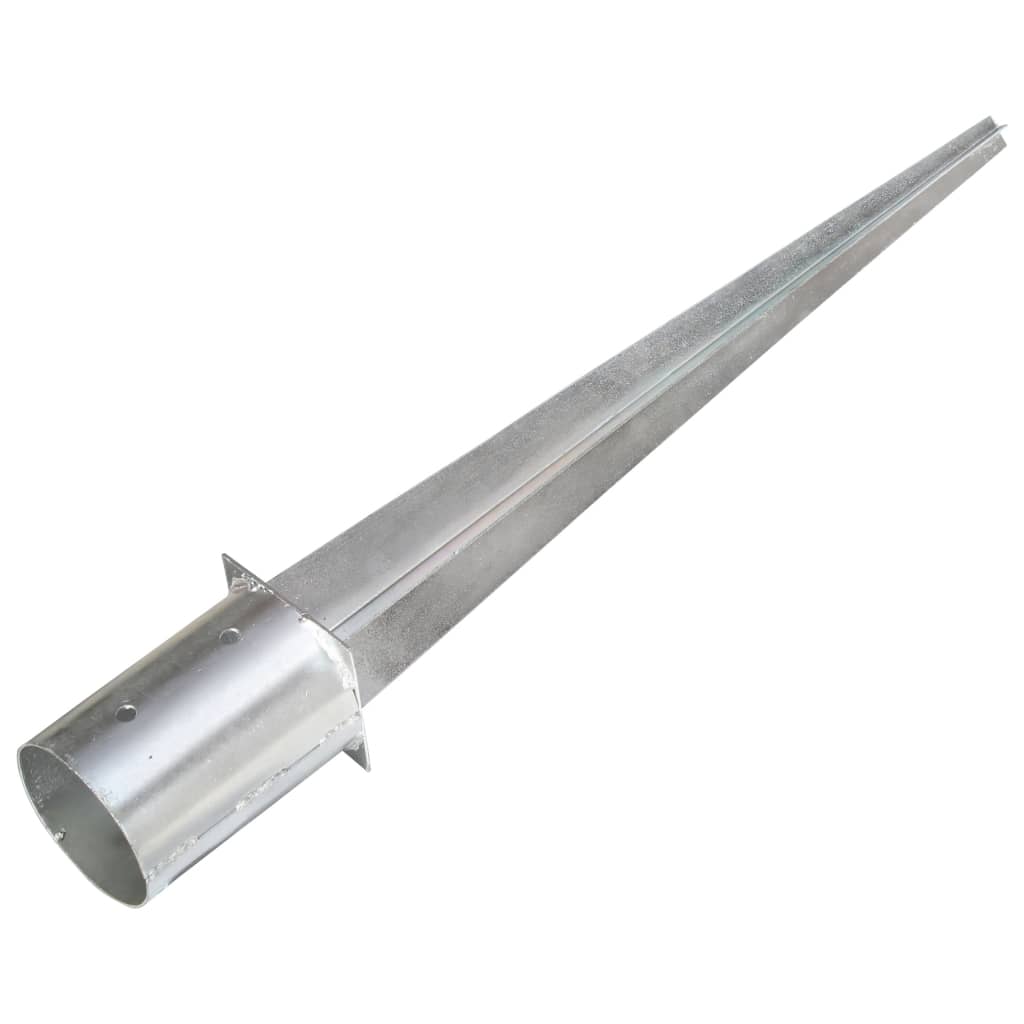 jordpløkker 6 stk. 10 x 76 cm galvaniseret stål sølvfarvet