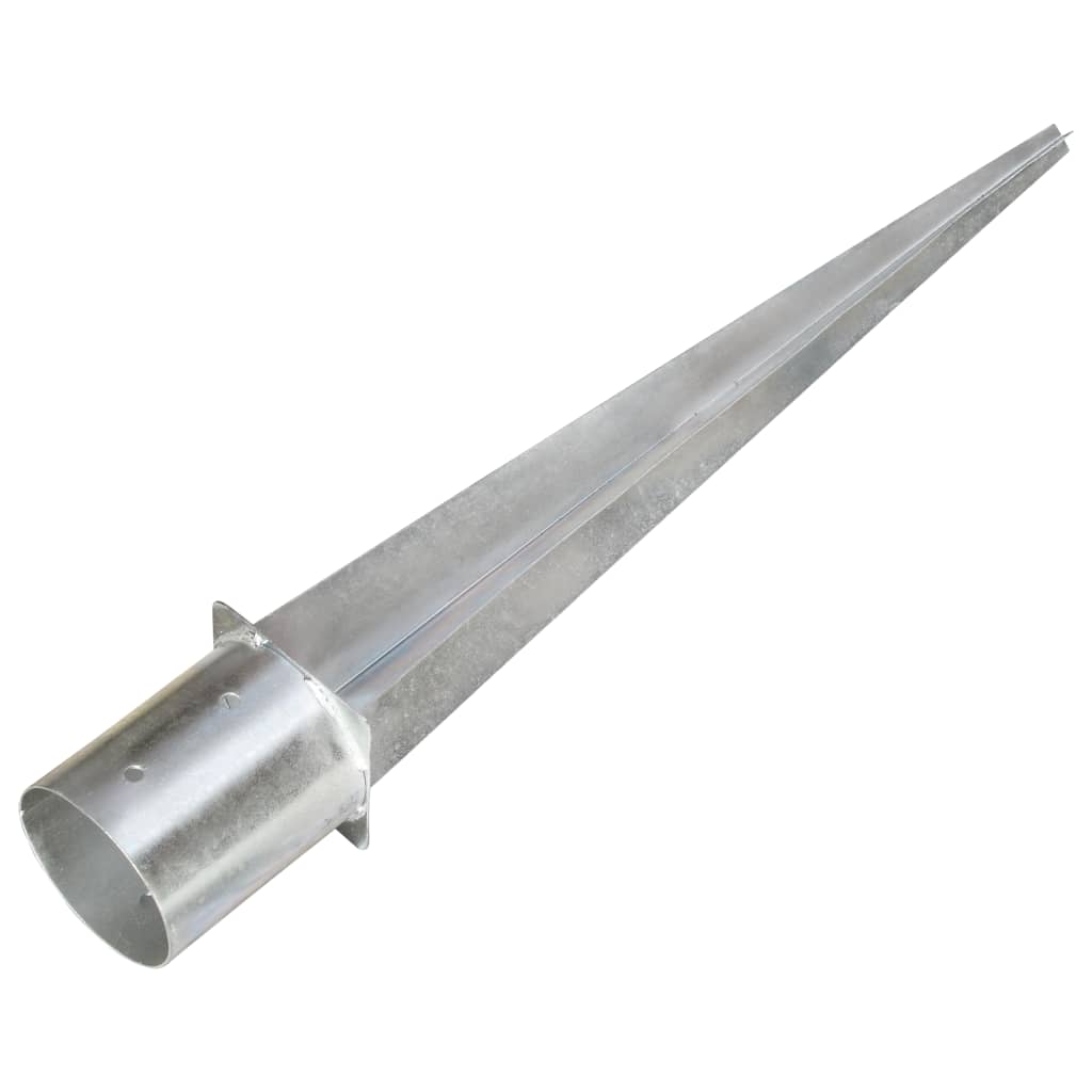jordpløkker 2 stk. 12 x 91 cm galvaniseret stål sølvfarvet