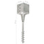 jordpløkker 6 stk. 12 x 12 x 56 cm galvaniseret stål sølvfarvet