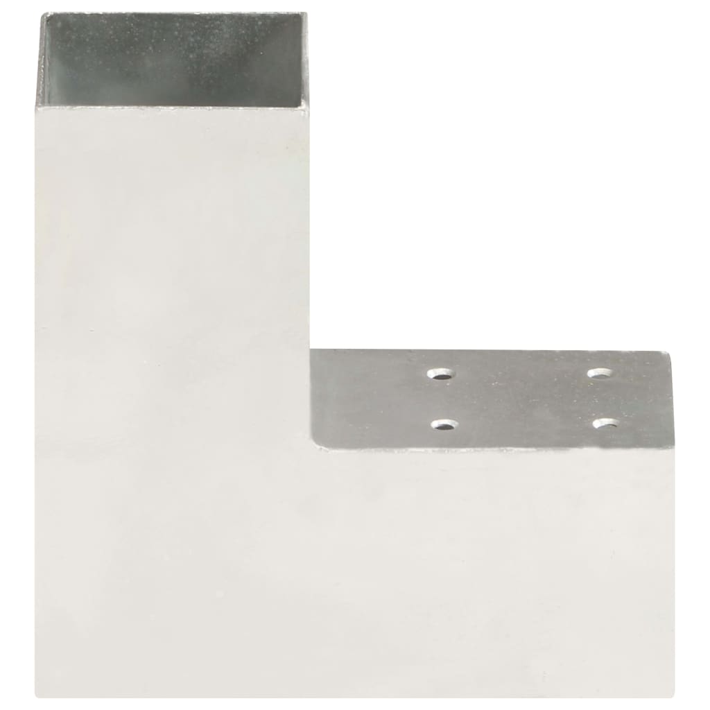 stolpebeslag L-form 71x71 mm galvaniseret metal