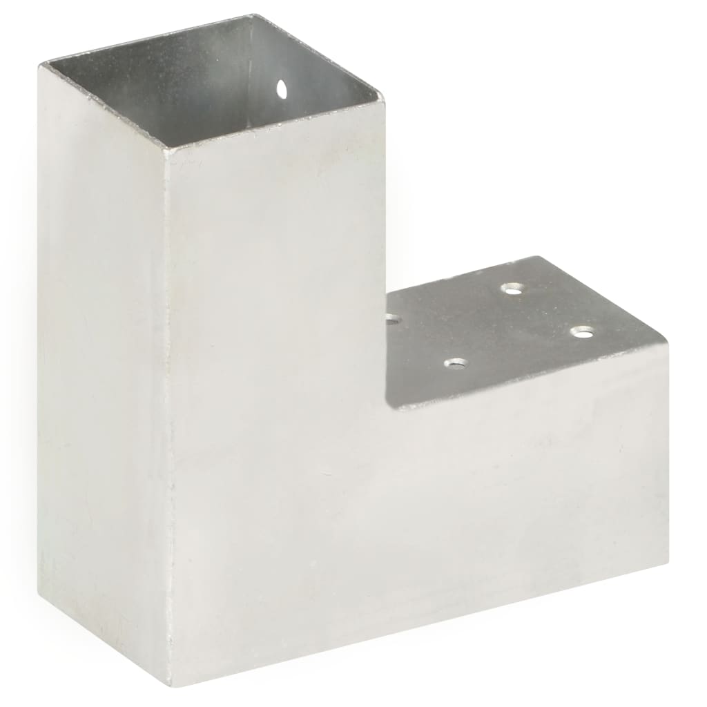 stolpebeslag L-form 71x71 mm galvaniseret metal