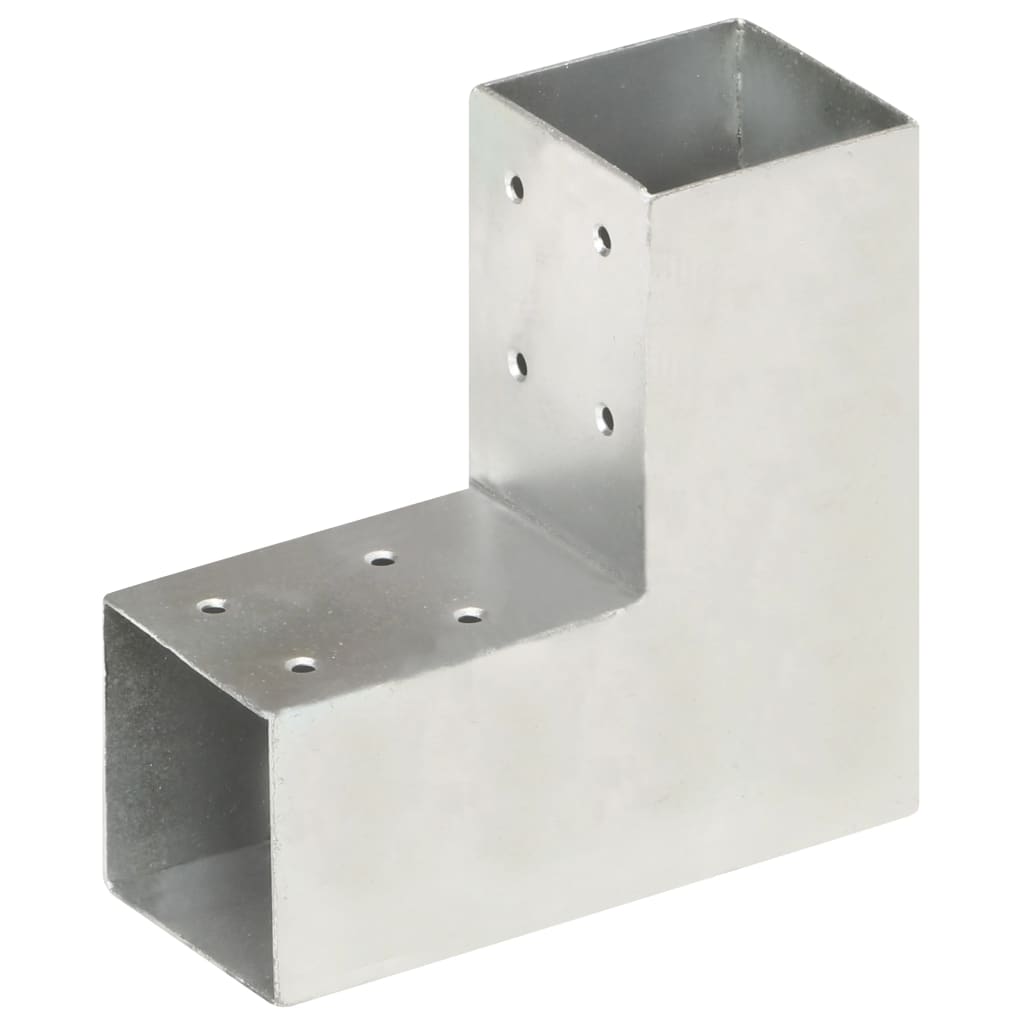 stolpebeslag L-form 4 stk. 71x71 mm galvaniseret metal