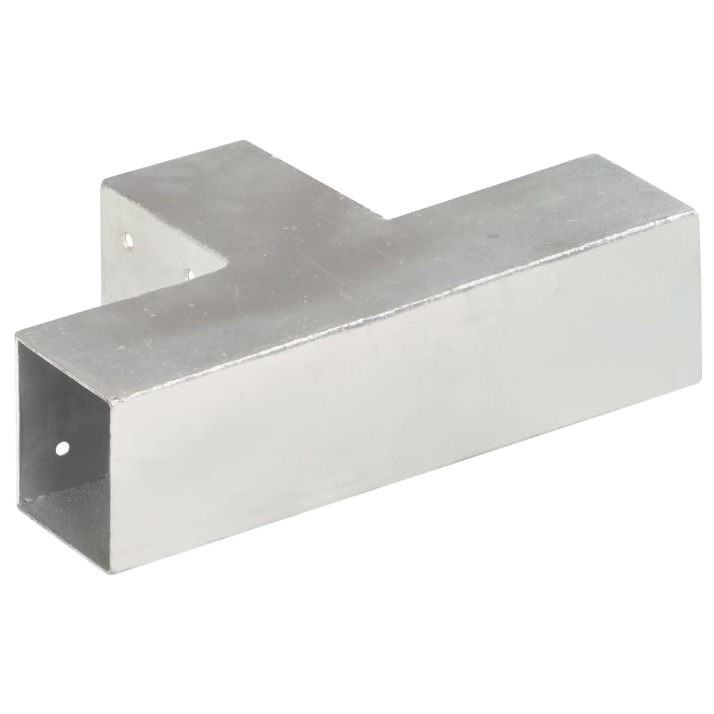 stolpebeslag T-form 71x71 mm galvaniseret metal