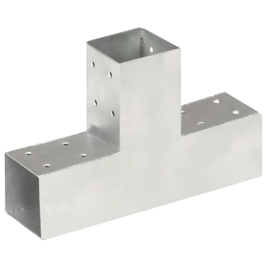 stolpebeslag T-form 4 stk. 71x71 mm galvaniseret metal