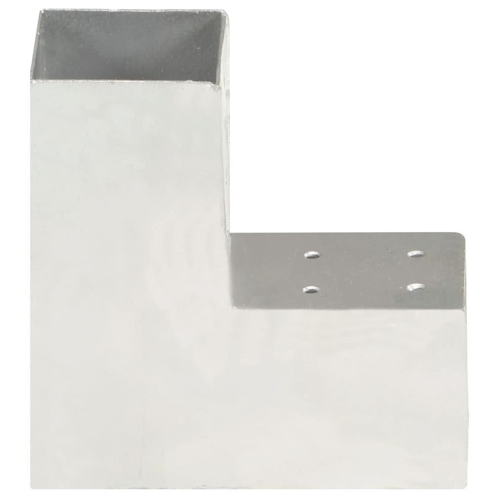 stolpebeslag L-form 4 stk. 81x81 mm galvaniseret metal