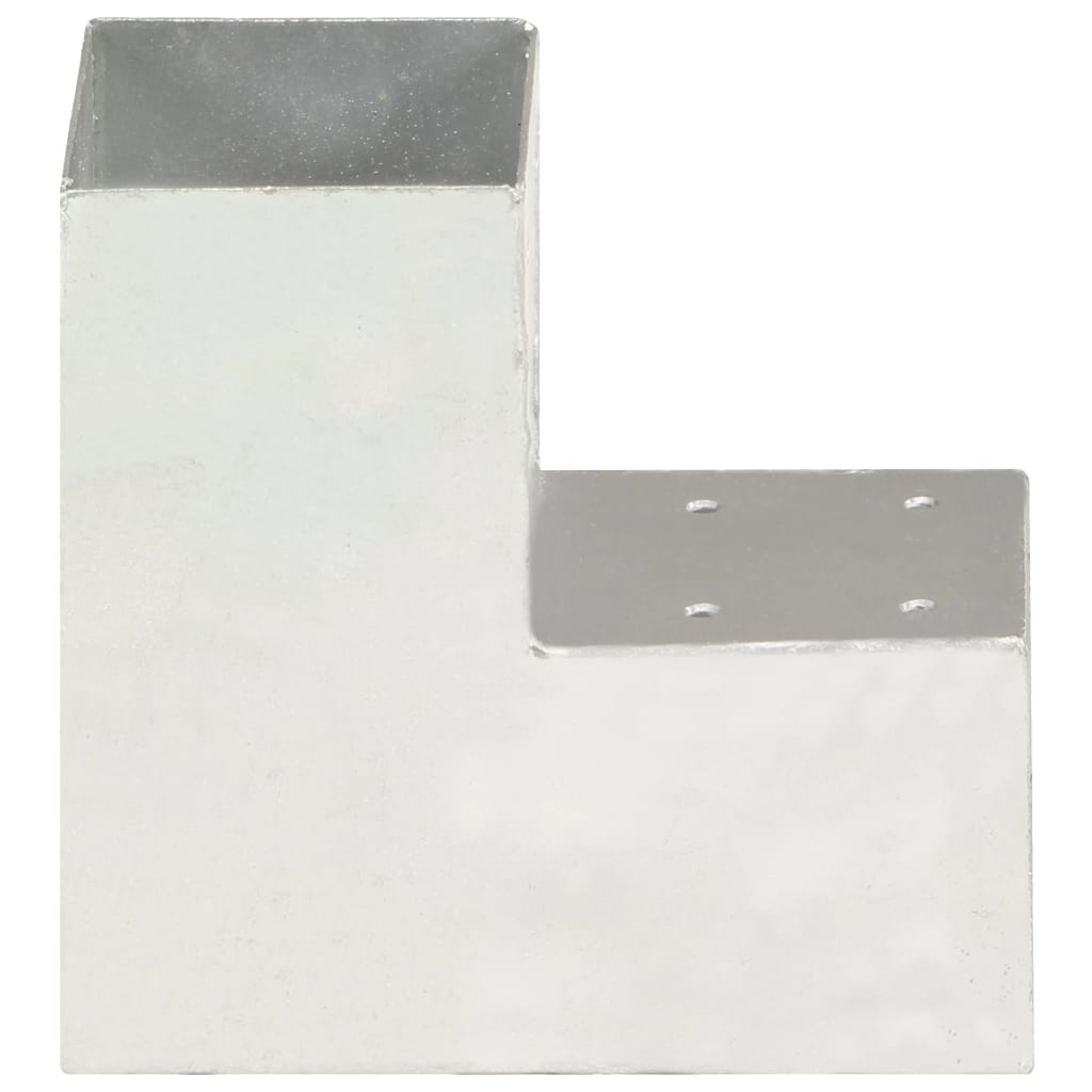 stolpebeslag L-form 4 stk. 91x91 mm galvaniseret metal