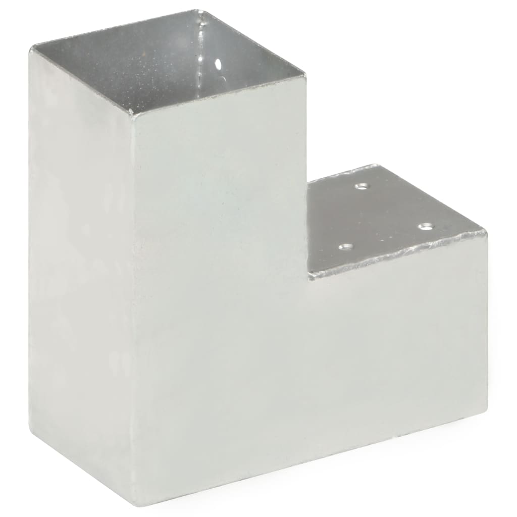 stolpebeslag L-form 4 stk. 91x91 mm galvaniseret metal
