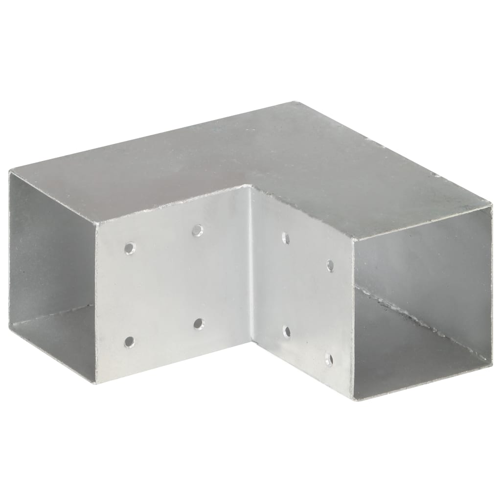 stolpebeslag L-form 4 stk. 91x91 mm galvaniseret metal