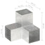 stolpebeslag Y-form 101x101 mm galvaniseret metal