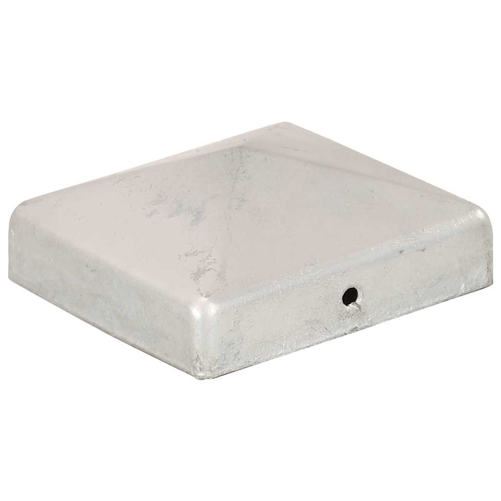 pyramideformede stolpehætter 6 stk. 81x81 mm galvaniseret metal