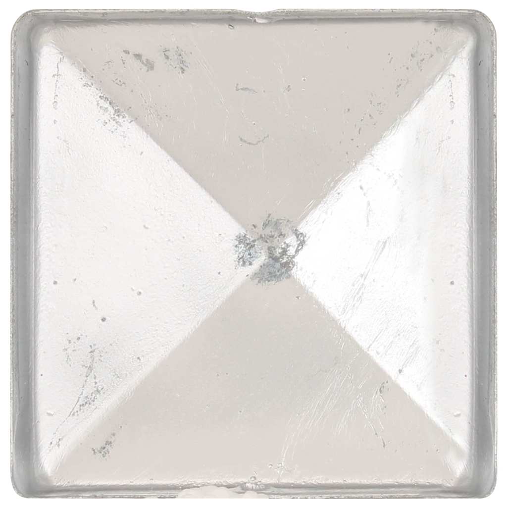 pyramideformede stolpehætter 6 stk. 81x81 mm galvaniseret metal