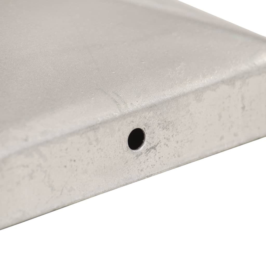 pyramideformede stolpehætter 6 stk. 91x91 mm galvaniseret metal