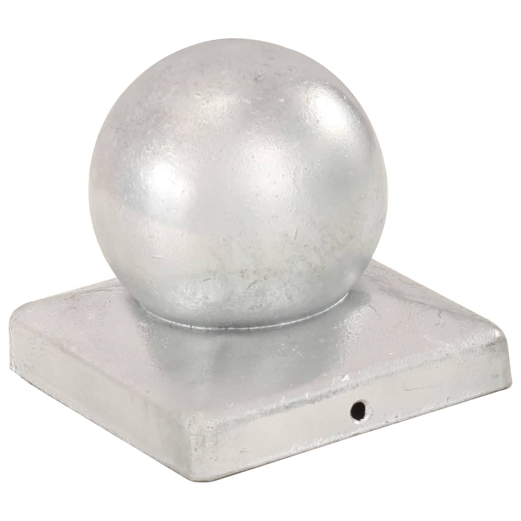 globusformet stolpehætte 6 stk. 101x101 mm galvaniseret metal