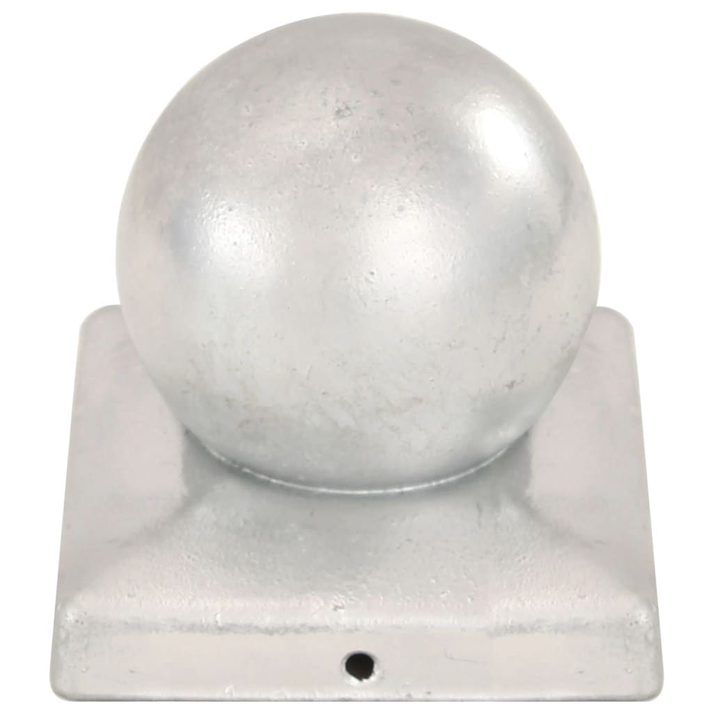 globusformet stolpehætte 6 stk. 101x101 mm galvaniseret metal