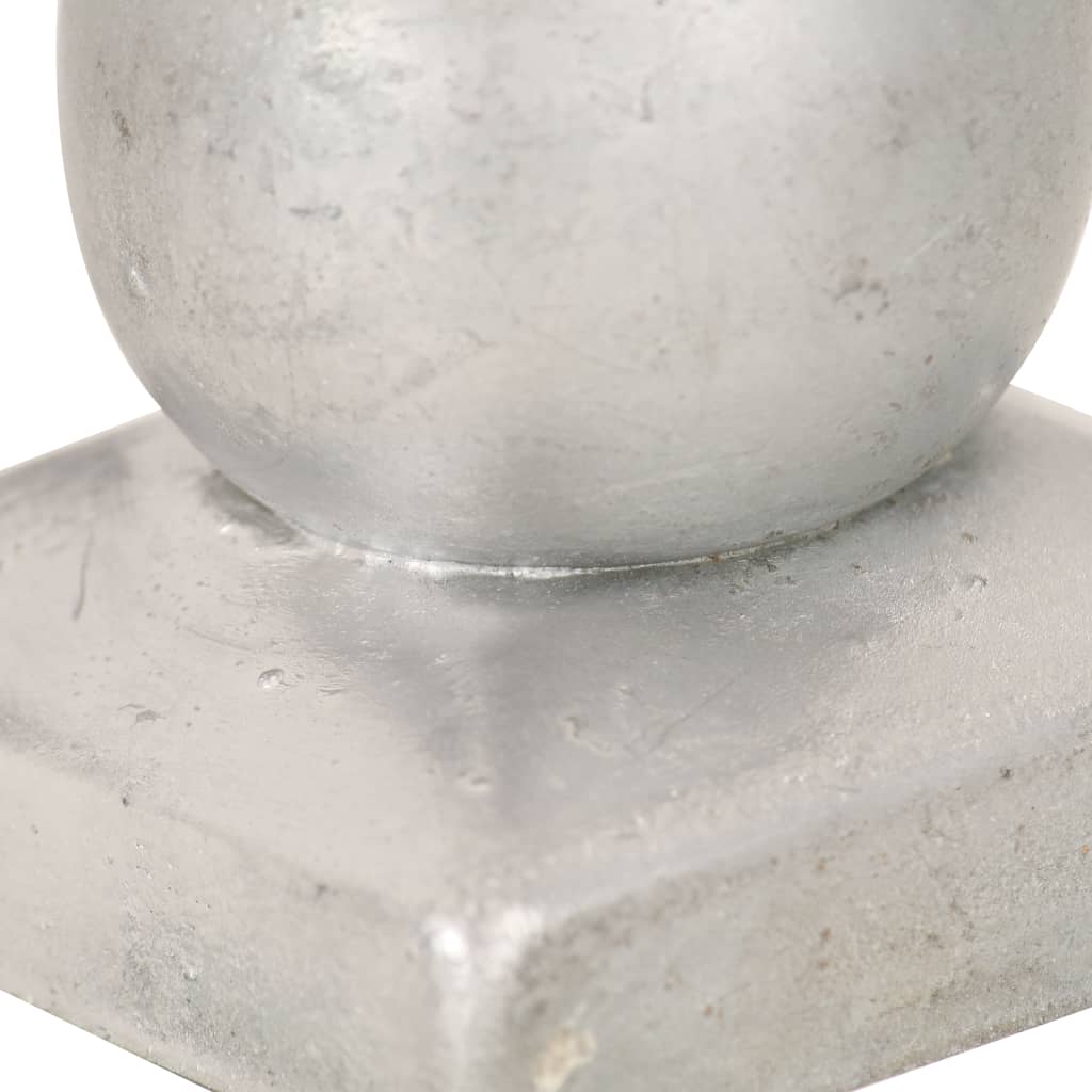 globusformet stolpehætte 6 stk. 101x101 mm galvaniseret metal