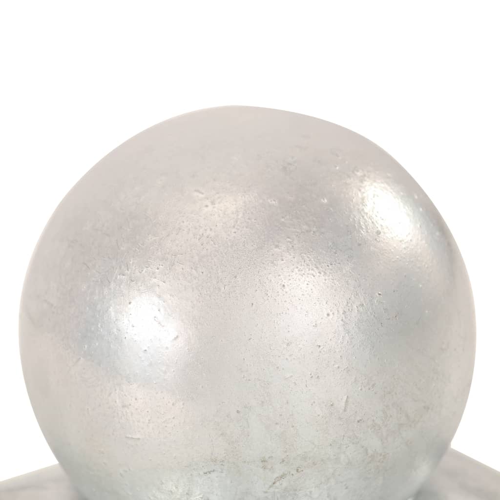 globusformet stolpehætte 6 stk. 101x101 mm galvaniseret metal