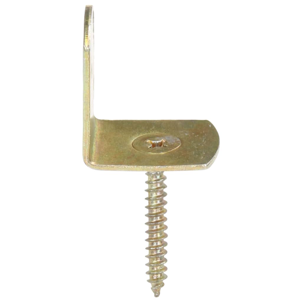 beslag til hegnspanel 24 stk. L-formet galvaniseret metal