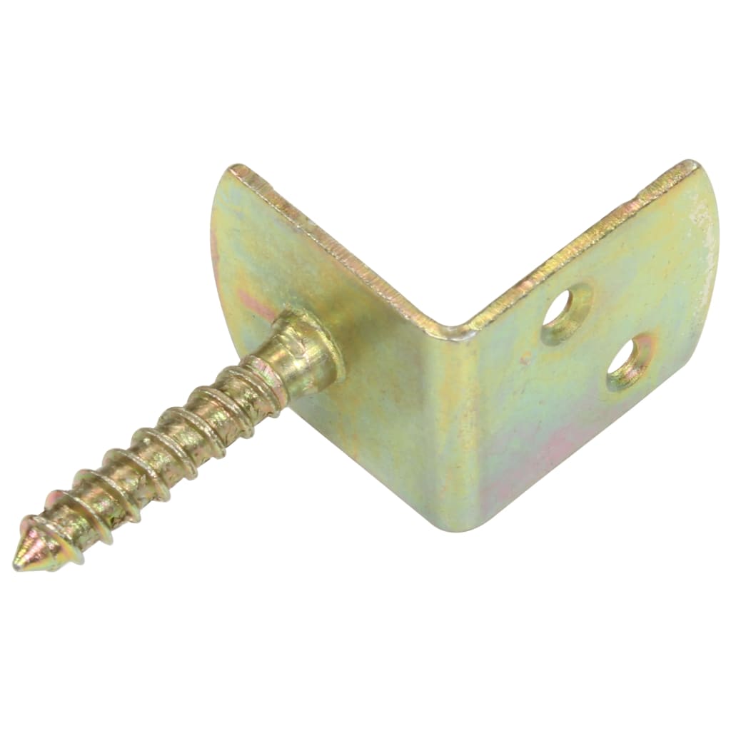 beslag til hegnspanel 24 stk. L-formet galvaniseret metal